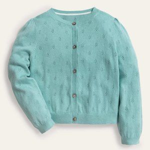 Boden Cotton Cashmere Cardigan in Hot Spring (teal)